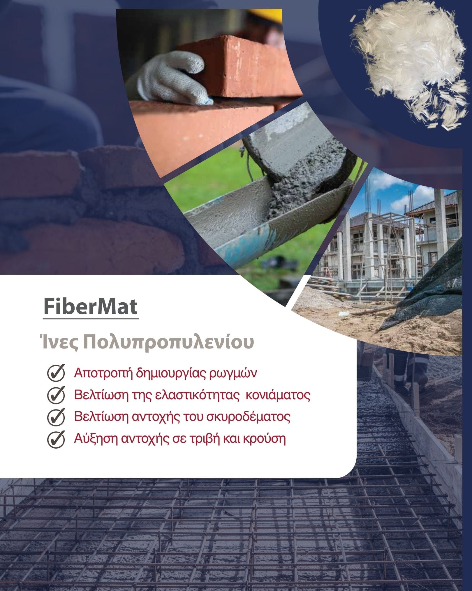 Ίνες Πολυπροπυλενίου FiberMat - MATERIA